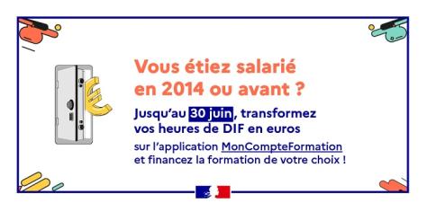 Les salaris ont jusqu'au 30 juin 2021 pour transfrer leurs heures de DIF sur leur compte personnel de formation